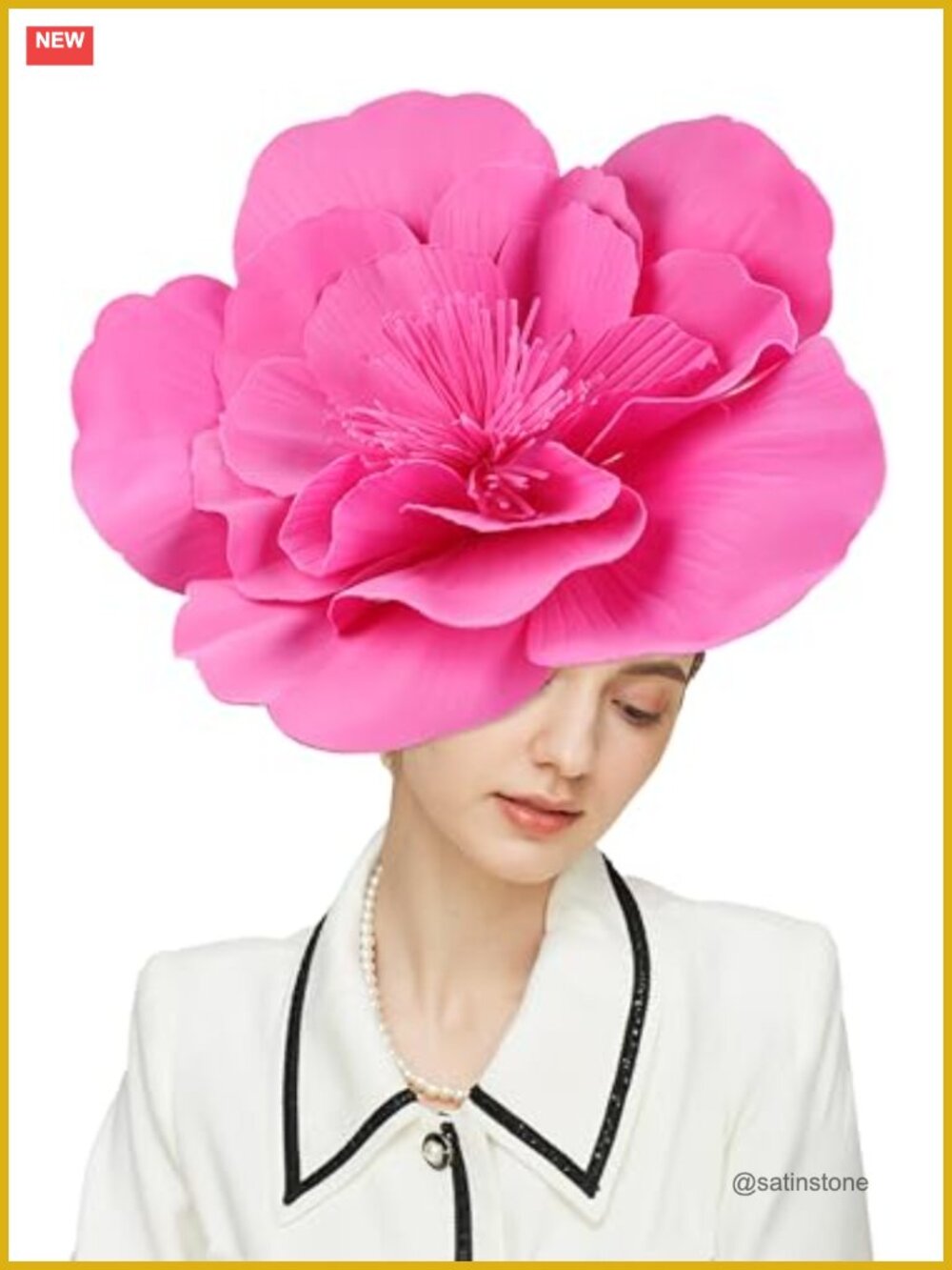 EVA Flower Fascinator Headband Hair Clip Tea Party Pillbox Hat